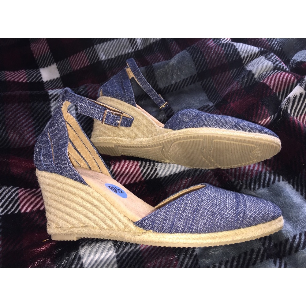 White Mountain Denim Wedges